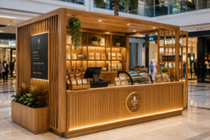 wooden kiosk